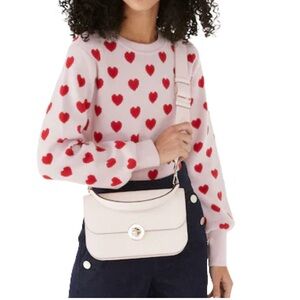 Excellent Condition, Kate Spade Audrey Croc Embossed Leather Crossbody,  Beige